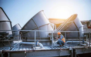 Industrial worker on the job