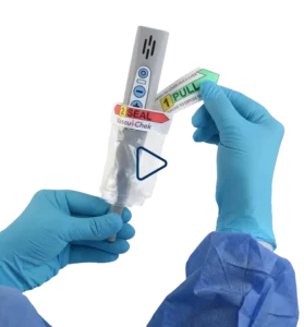 Doppler probe with sheath in hand