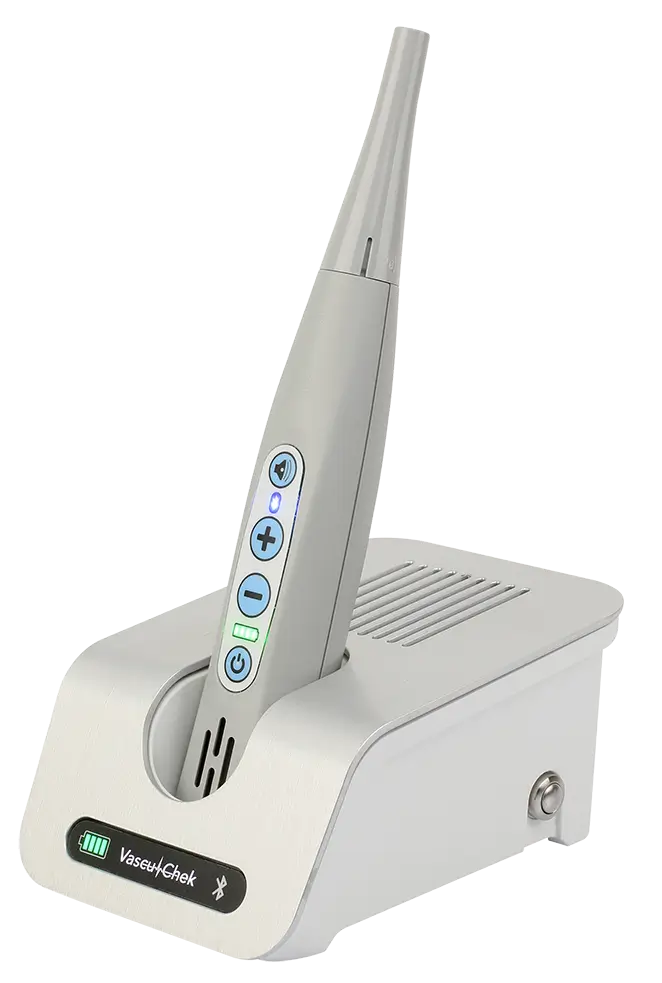 VascuChek doppler probe in base